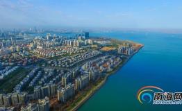 航拍海口海甸岛：从百米高空看“城中岛”变化